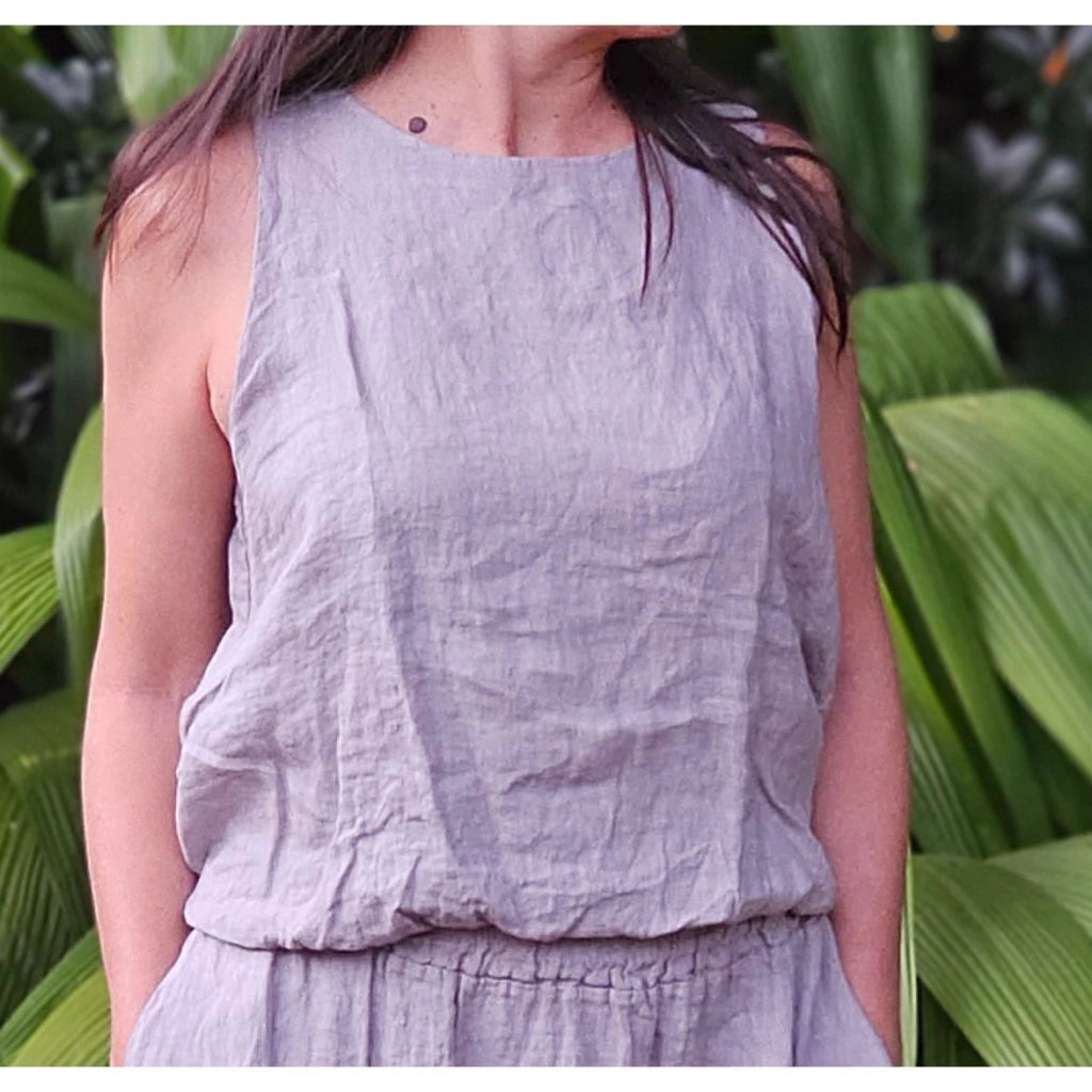 Elastic Waist Tank Top