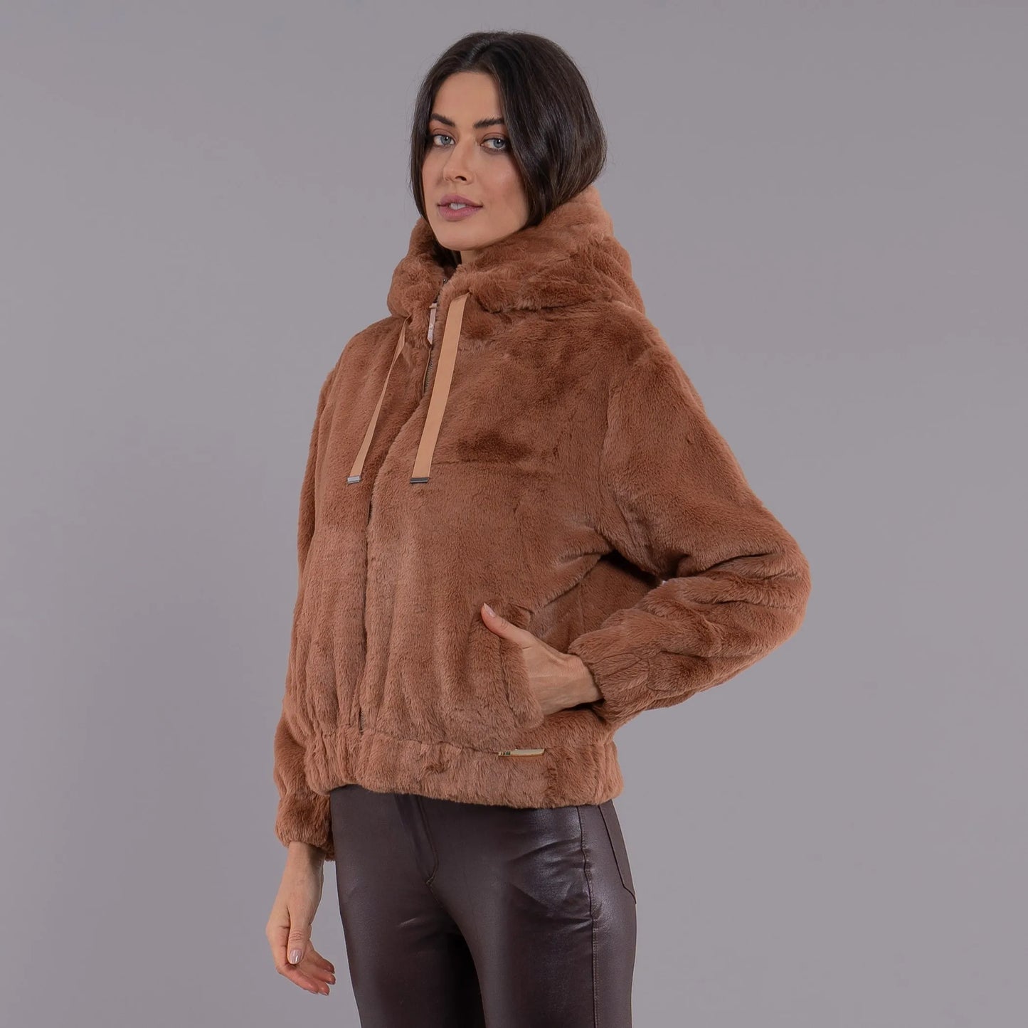 Women’s Teddy Fur Jacket with Hood